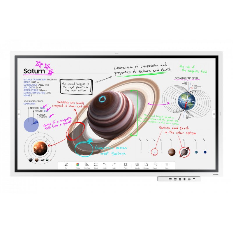 Samsung WM55B Panneau plat de signalisation numérique 139,7 cm (55") VA Wifi 350 cd/m² 4K Ultra HD Blanc Écran tactil