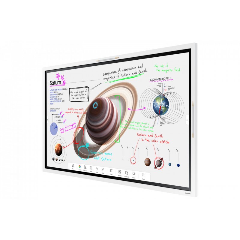 Samsung WM55B Digital signage flat panel 139.7 cm (55") VA Wi-Fi 350 cd/m² 4K Ultra HD White Touchscreen Built-in proce