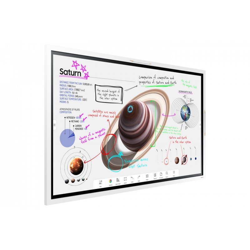 Samsung WM55B Digital signage flat panel 139.7 cm (55") VA Wi-Fi 350 cd/m² 4K Ultra HD White Touchscreen Built-in proce