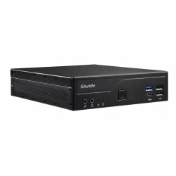 Shuttle Slim PC DH610, S1700, 1x HDMI, 2x DP, 1x 2.5", 2x M.2, 2x LAN (Intel 1G + 2.5G), 2x COM, fonctionnement permanen