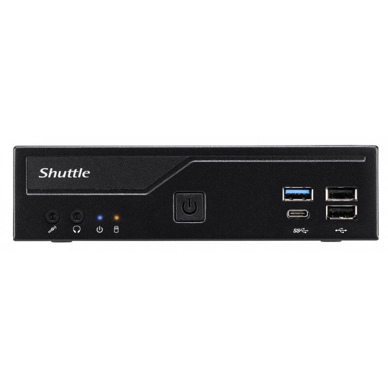 Shuttle Slim PC DH610 , S1700, 1x HDMI, 2x DP , 1x 2.5", 2x M.2, 2x LAN (Intel 1G + 2.5G), 2x COM, 24/7 permanent operat