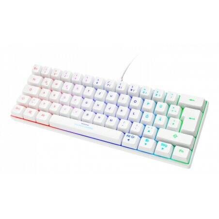 Deltaco GAM-075-W-DE clavier USB QWERTZ Allemand Blanc