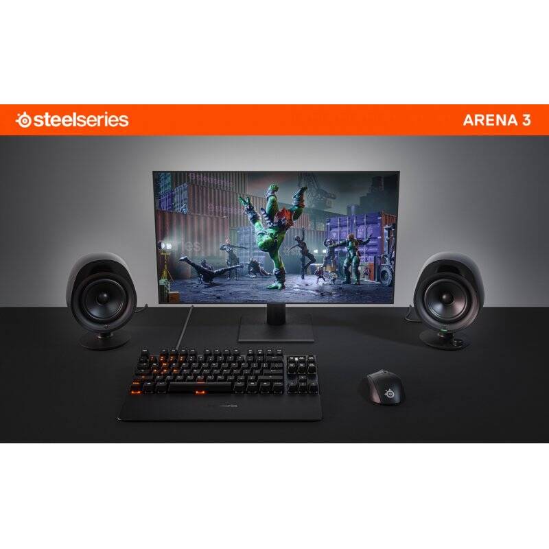 Steelseries Arena 3 set d'enceintes PC/ordinateur portable Noir 2.1 canaux 2-voies Bluetooth