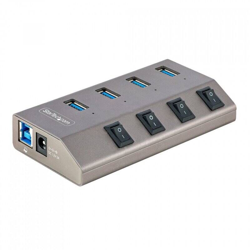StarTech.com Hub USB-C avec Auto-Alimenté à 4 Ports - Hub USB Type C vers USB-A pour PC de Bureau/Portable - Hub USB 3