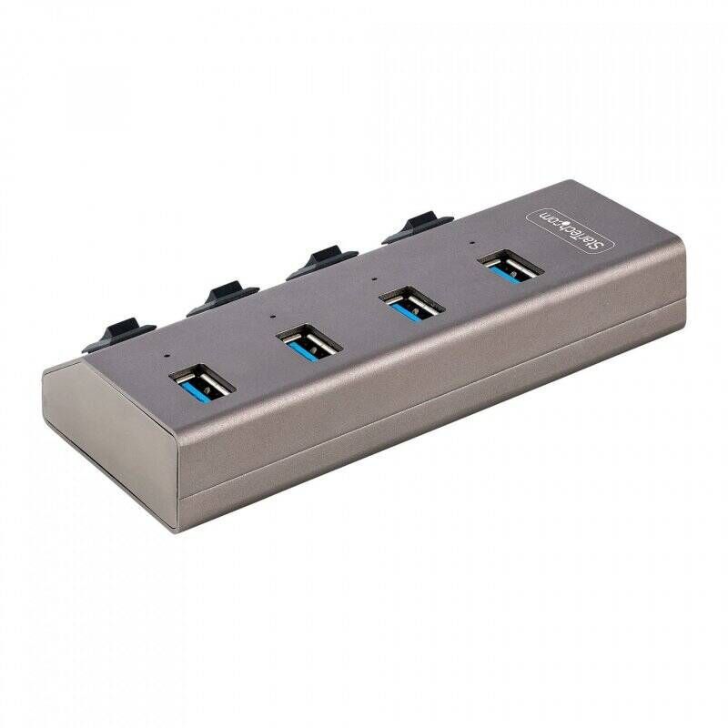 StarTech.com Hub USB-C avec Auto-Alimenté à 4 Ports - Hub USB Type C vers USB-A pour PC de Bureau/Portable - Hub USB 3