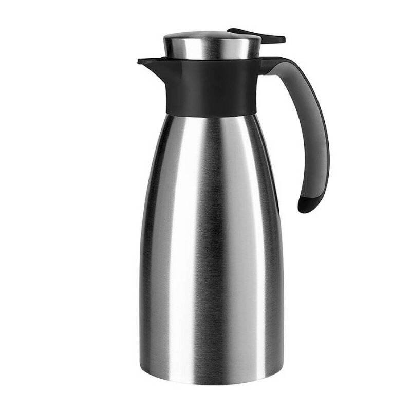 EMSA Soft Grip thermos 1 L Noir, Acier inoxydable