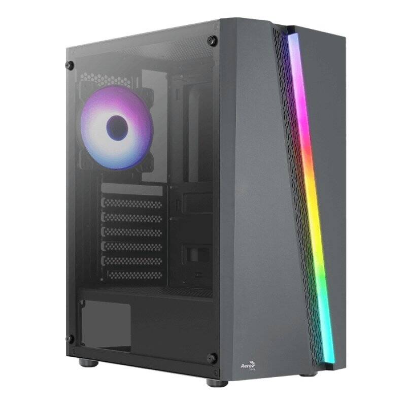 Boitier Moyen Tour ATX AeroCool Blade RGB avec panneau vitré (Noir)