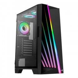 Boitier Moyen Tour ATX AeroCool Mirage V2 RGB avec panneau vitré (Noir)