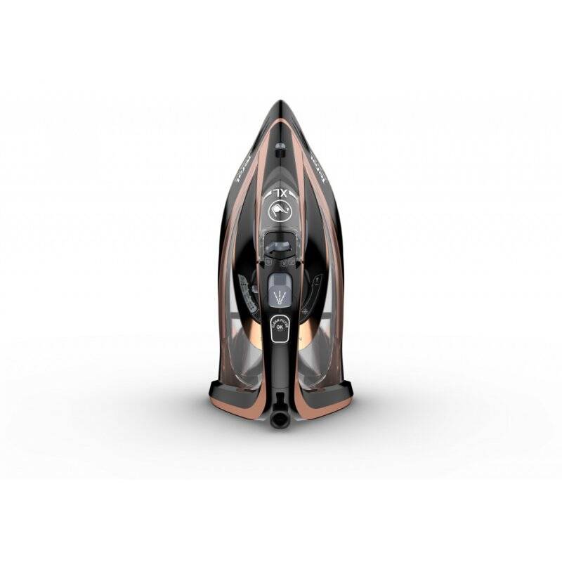 Tefal Ultimate Pure FV9845 Fer à repasser à sec ou à vapeur Semelle Durilium autonettoyante 3100 W Noir, Cuivre