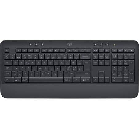 Logitech Signature K650 clavier Bluetooth QWERTY Danois, Finlandais, Nordique, Suédois Graphite