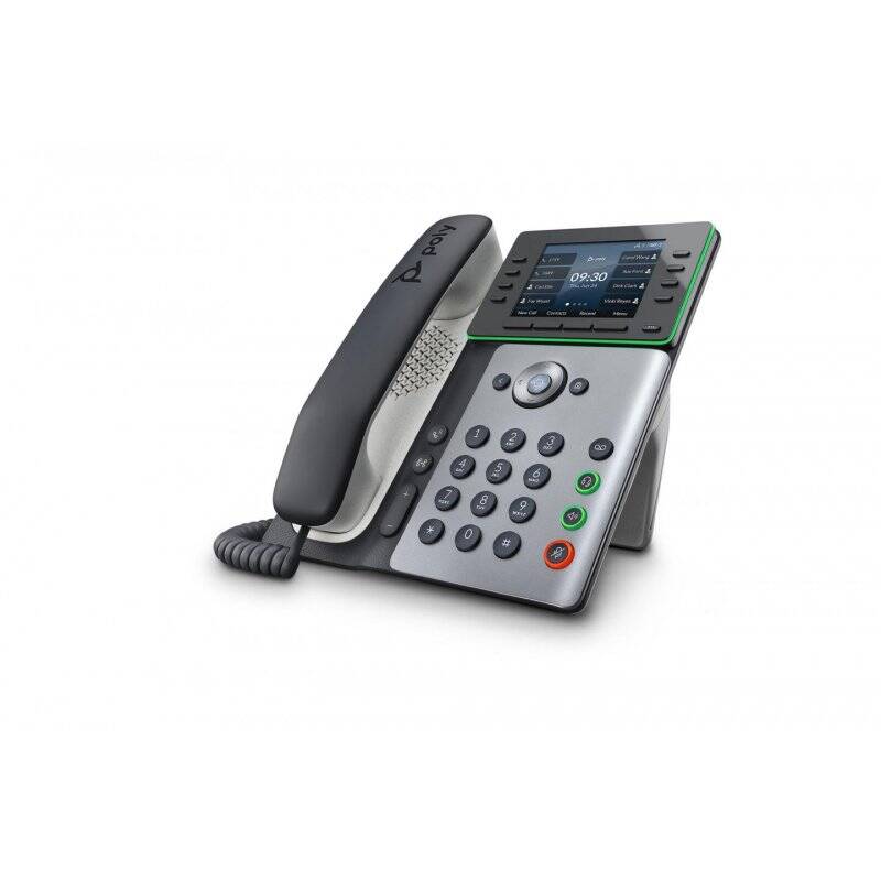 POLY Edge E320 IP phone Black, Silver 8 lines