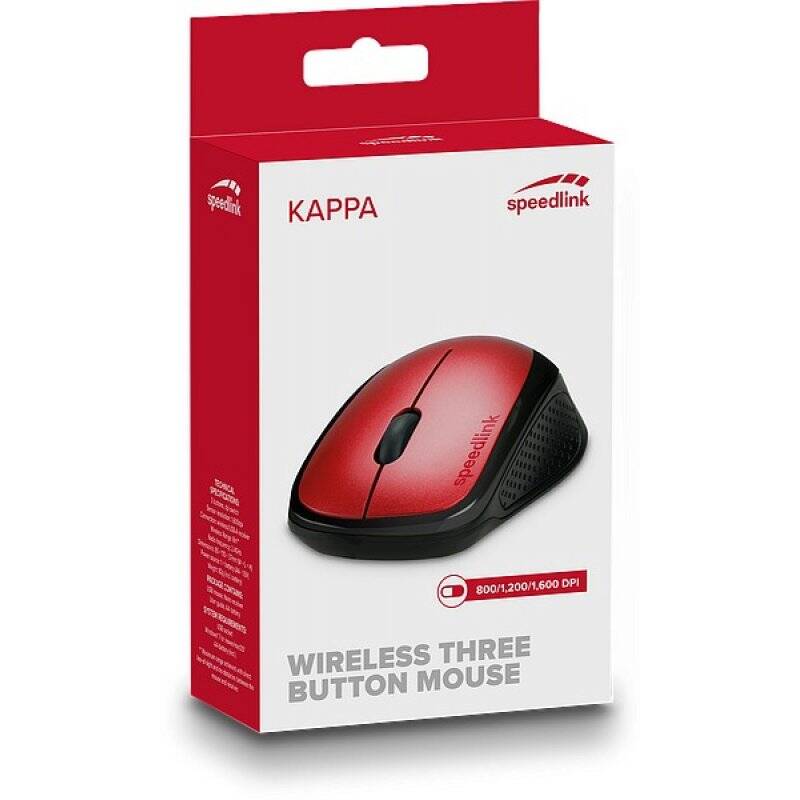 SPEEDLINK Kappa mouse Right-hand RF Wireless Optical 1600 DPI