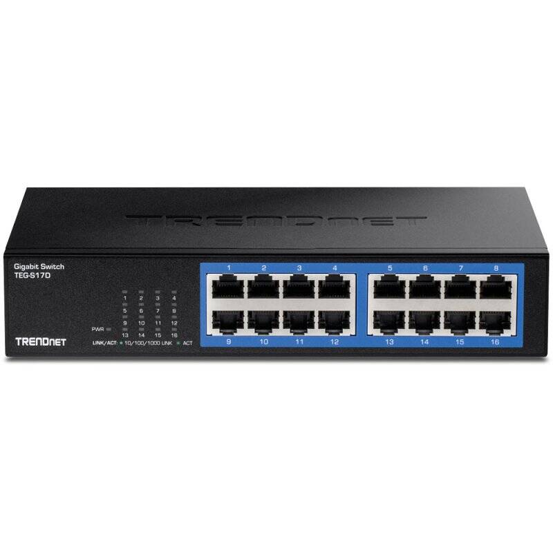 16-PORT GIGABIT DESKTOP SWITCH /W METAL CASE