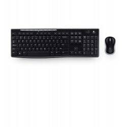Logitech Wireless Combo MK270 clavier Souris incluse RF sans fil QWERTZ Tchèque Noir