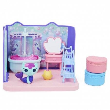 Gabby's Dollhouse - PLAYSET DELUXE LA SALLE DE BAIN DE MARINE - 1 Figurine + Accessoires - Ajoute Cette Pièce A Ta Mais