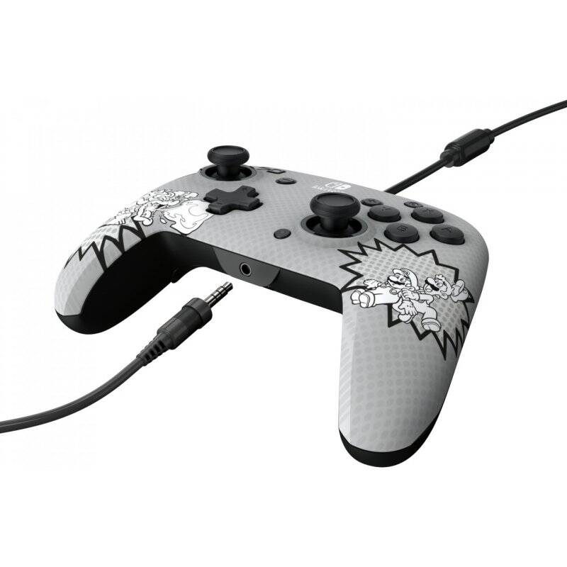 PDP REMATCH: Comic Attack Black, Grey, White USB Gamepad Analogue / Digital Nintendo Switch, Nintendo Switch OLED