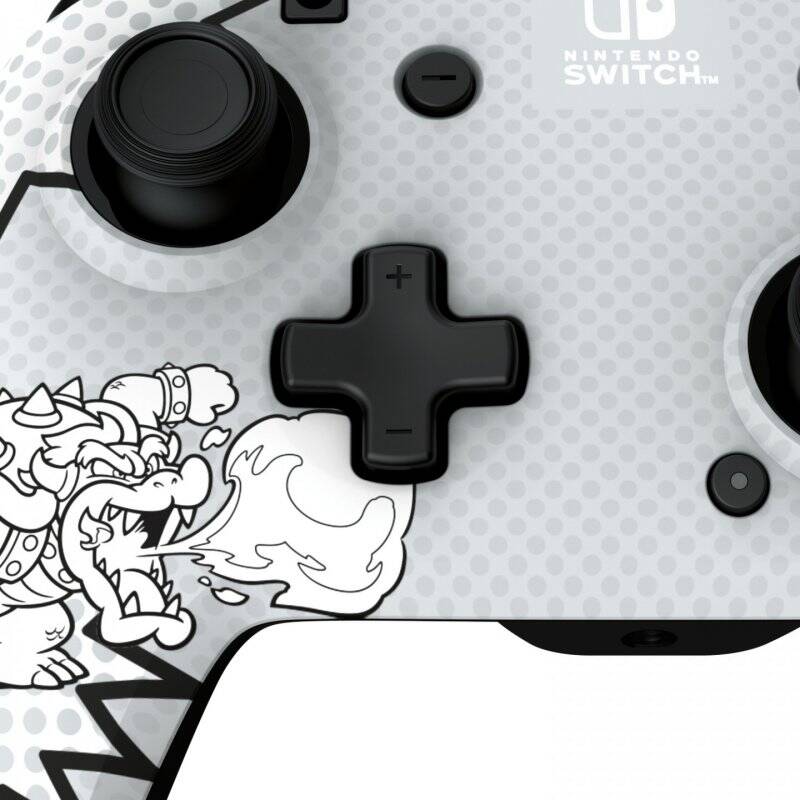 PDP REMATCH: Comic Attack Noir, Gris, Blanc USB Manette de jeu Analogique/Numérique Nintendo Switch, Nintendo Switch OL