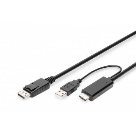 Digitus Câble adaptateur HDMI 4K – HDMI vers DisplayPort
