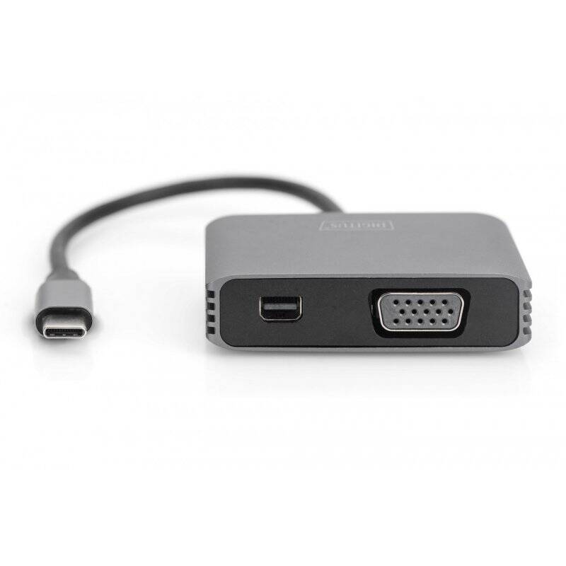 Digitus Adaptateur graphique USB Type-C™ 4K 2 en 1 Mini DisplayPort + VGA