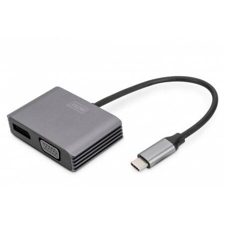 Digitus Adaptateur graphique USB Type-C™ 4K 2 en 1 Mini DisplayPort + VGA
