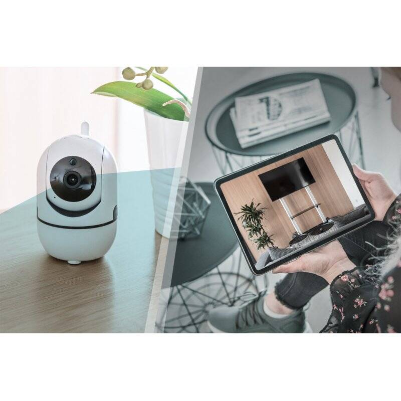 Digitus Caméra de surveillance intelligente (P/T) Full HD avec auto-tracking, Wi-Fi + commande vocal