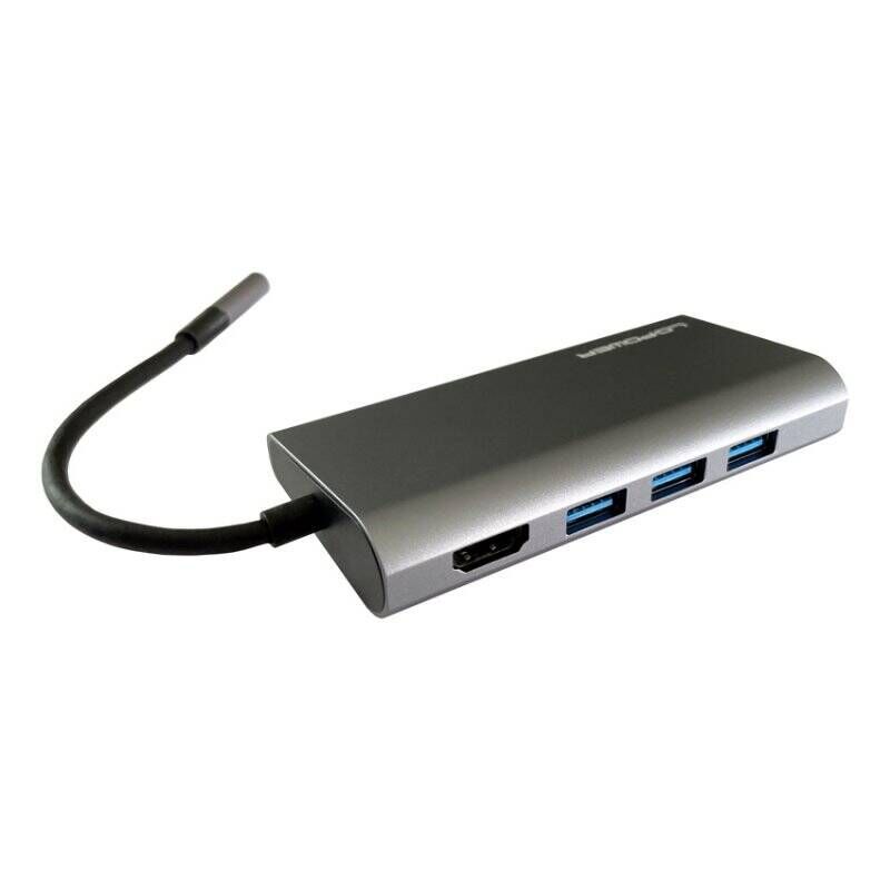 LC-Power LC-HUB-C-MULTI-5 notebook dock/port replicator Wired USB 3.2 Gen 1 (3.1 Gen 1) Type-C Anthracite, Black