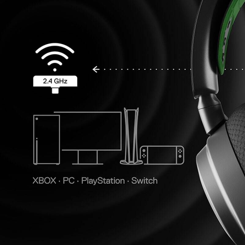 Steelseries Arctis Nova 7X Headset Wired & Wireless Head-band Gaming USB Type-C Bluetooth Black, Green
