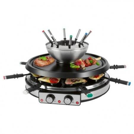 Profi 8er Raclette und Fondue         bk  PC-RG/FD 1245 inox