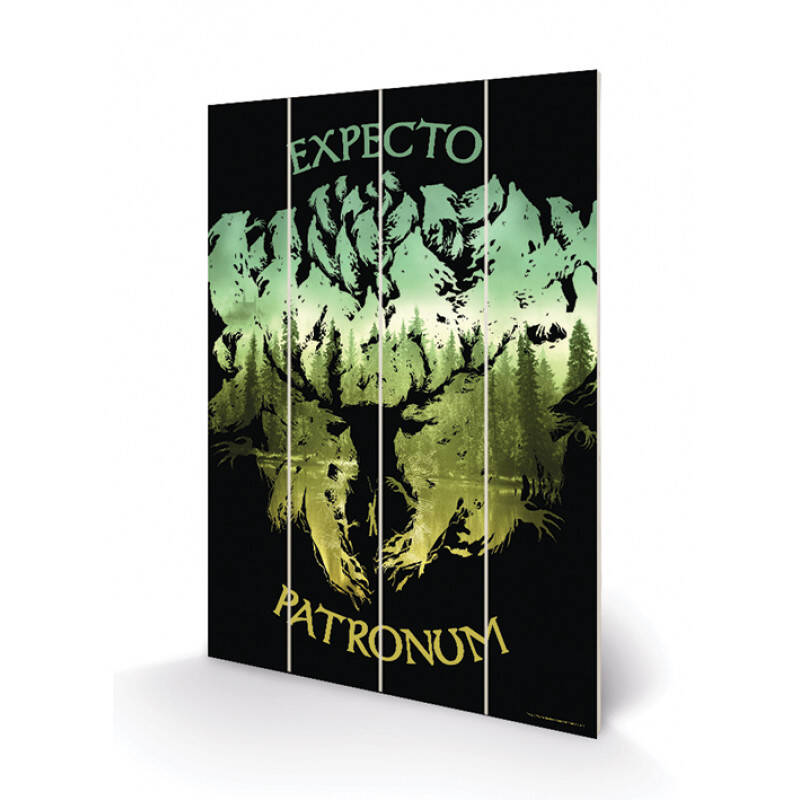 HARRY POTTER - Expecto Patronum - Impression sur bois 20x29.5