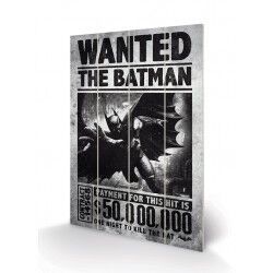 DC COMICS - Batman Arkham Origins Wanted - Impression sur bois 20x29.5