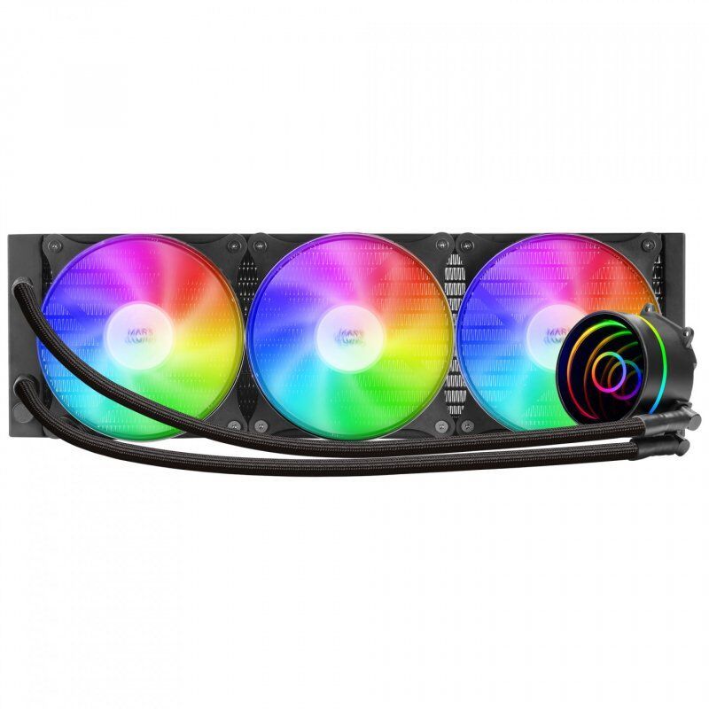 Mars Gaming MLONE360 système de refroidissement d’ordinateur Processeur Refroidisseur de liquide tout-en-un 12 cm Noi