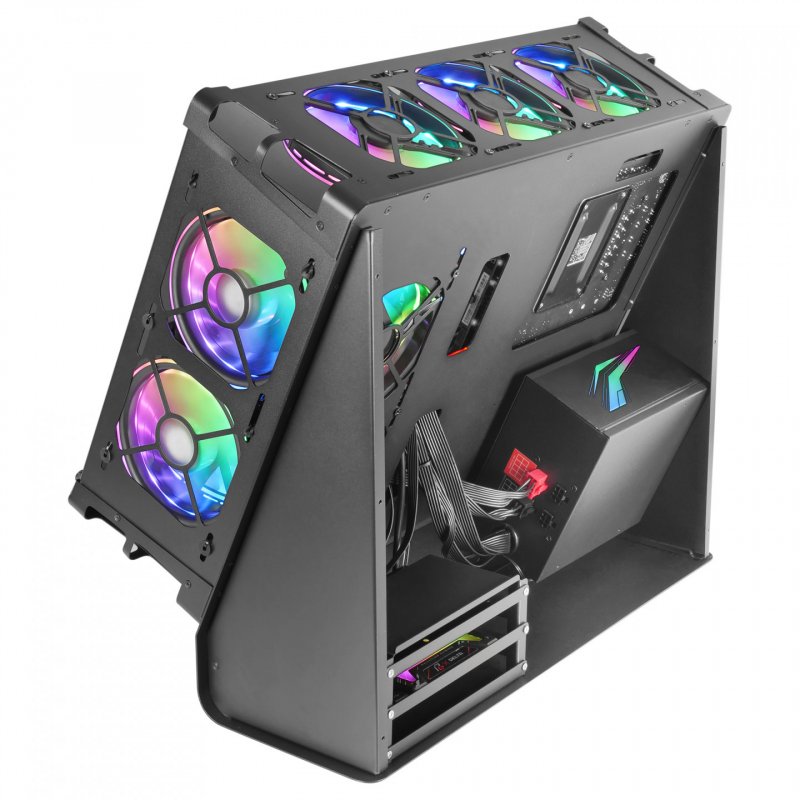Mars Gaming MCB Black PC Gaming ATX XL Case Custom Premium Edition Modular Dual Chamber Structure