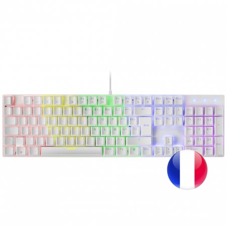 Clavier Gamer mécanique (Brown Switch) Mars Gaming MK422 RGB (Blanc)