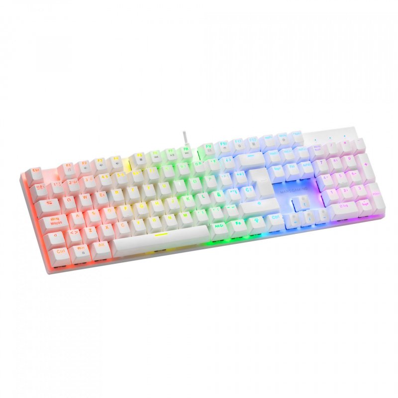 Clavier Gamer mécanique (Brown Switch) Mars Gaming MK422 RGB (Blanc)