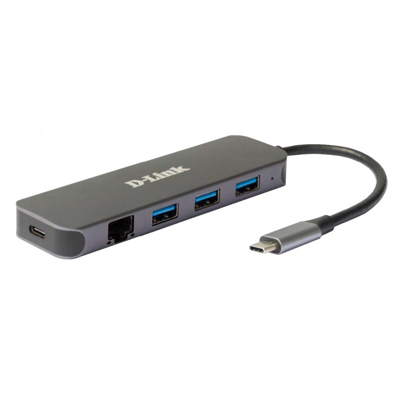 D-Link Hub USB-C 5-en-1 avec Gigabit Ethernet/alimentation DUB-2334