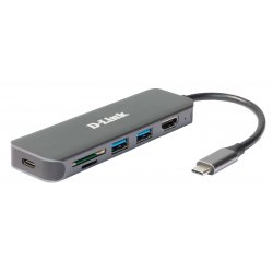 6-in-1 USB-C Hub with HDMI/Card Reader