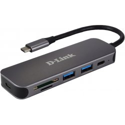 D-Link Hub USB-C 5-en-1 avec lecteur de carte DUB-2325