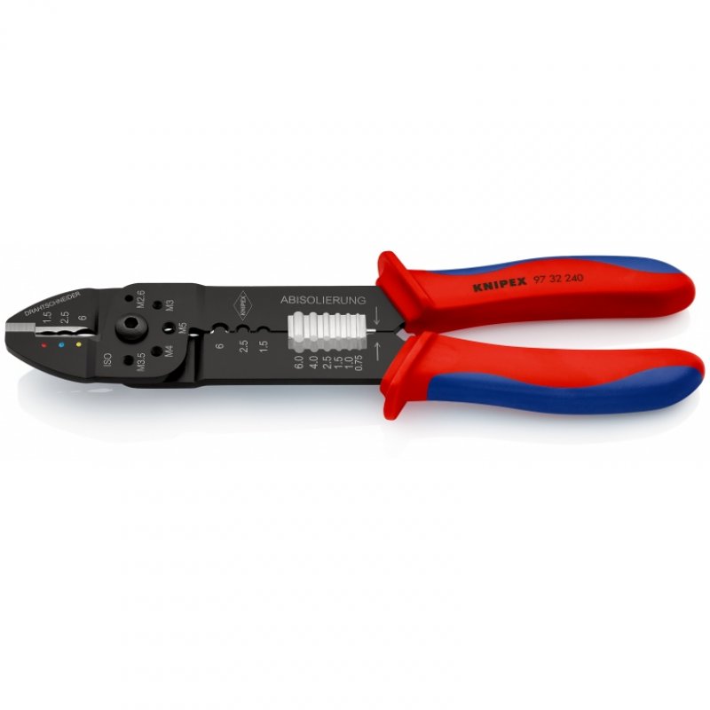 Knipex 97 32 240 cable crimper Crimping tool Black, Blue, Red
