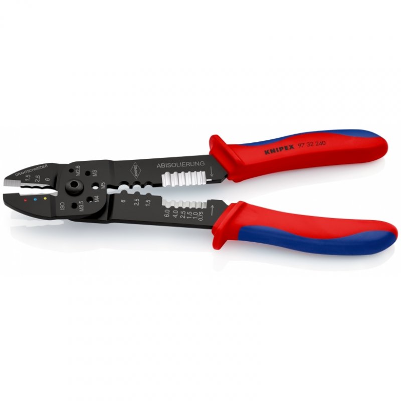 Knipex 97 32 240 cable crimper Crimping tool Black, Blue, Red