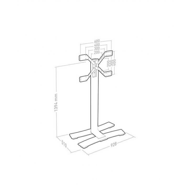 ITB ER039040 support pour téléviseur 190,5 cm (75") Noir, Blanc