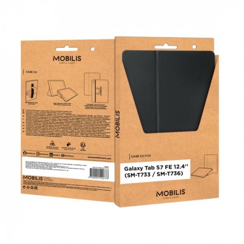 Mobilis 029028 tablet case 31.5 cm (12.4") Folio Black
