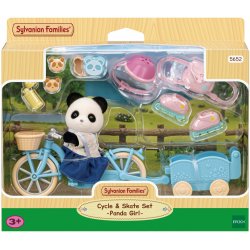 Sylvanian Families Cycle & Skate Set - Panda Girl