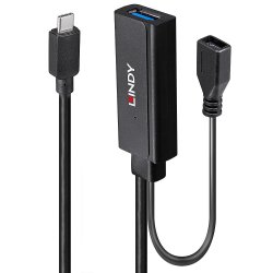 Lindy 43352 interface hub USB 3.2 Gen 1 (3.1 Gen 1) Type-C 5000 Mbit/s Black