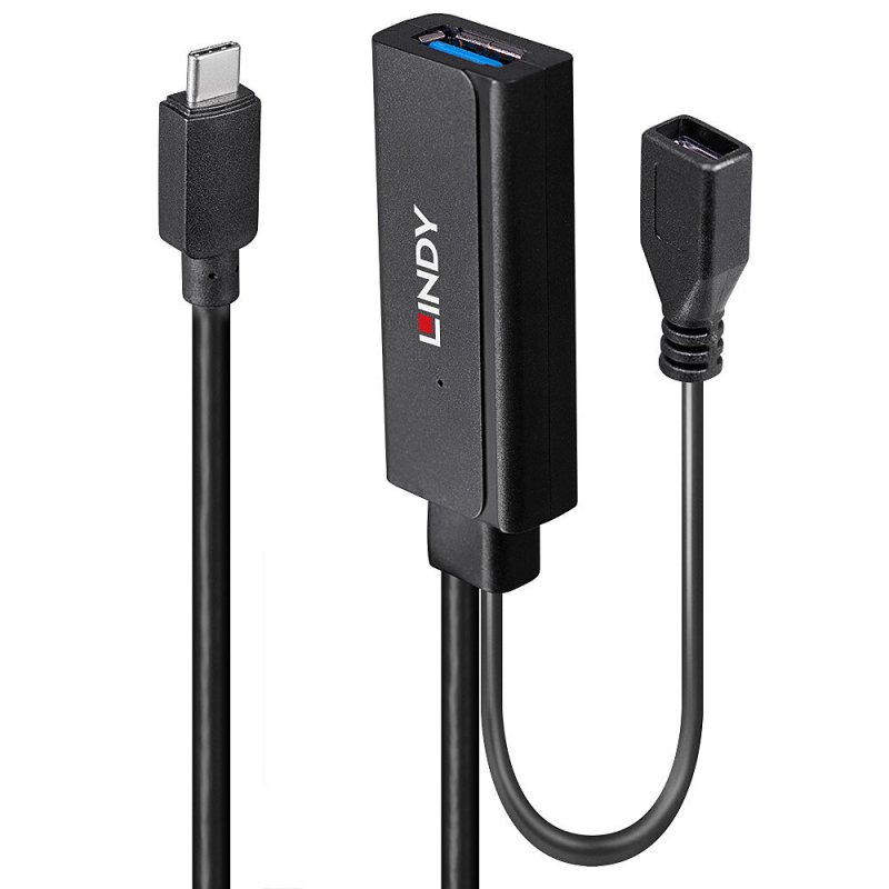 Lindy 43352 interface hub USB 3.2 Gen 1 (3.1 Gen 1) Type-C 5000 Mbit/s Black