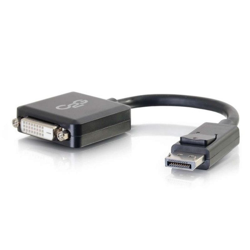 20cm DisplayPort M to DVI F BLK