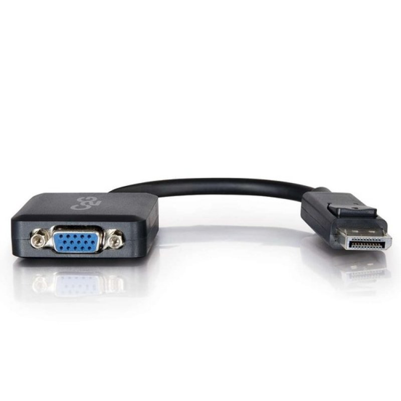 C2G 20 cm Convertisseur adaptateur DisplayPort™ mâle vers VGA femelle actif - Noir