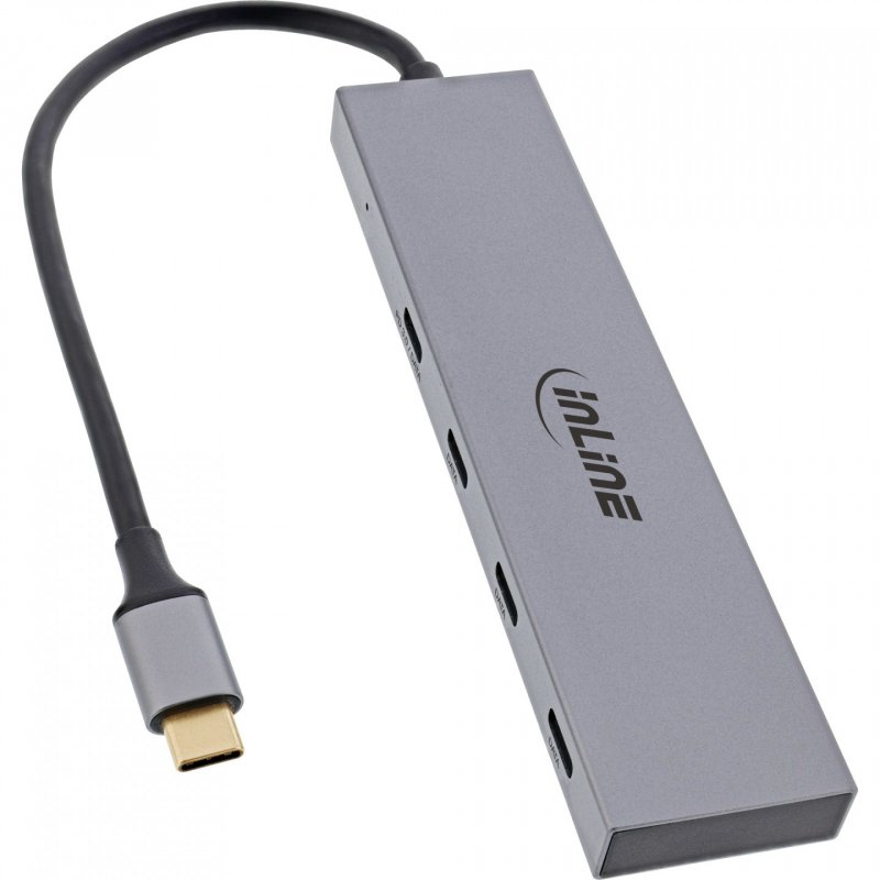 InLine 35392B hub & concentrateur USB 2.0 Type-C 10000 Mbit/s Gris