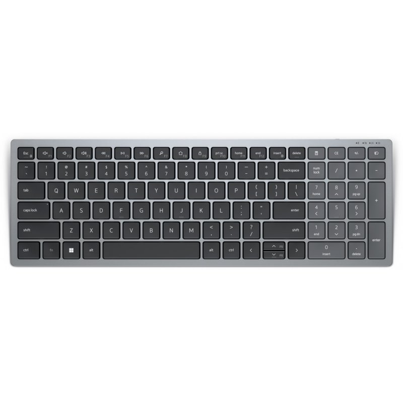 DELL KB740 keyboard RF Wireless + Bluetooth QWERTZ German Grey, Black