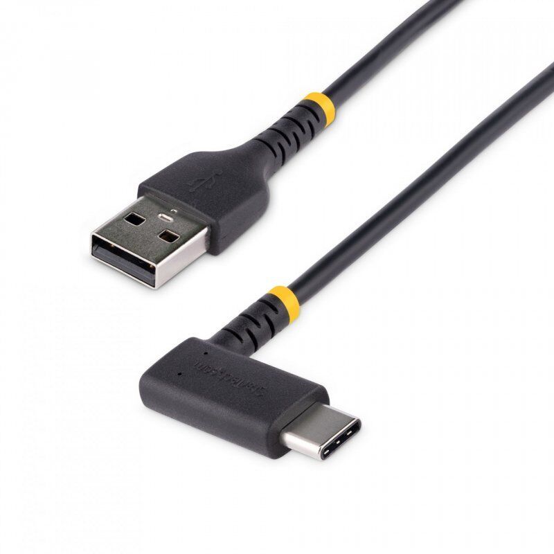 USB-A TO USB-C CHARGING CABLE 15CM RIGHT ANGLE - FAST CHARGE