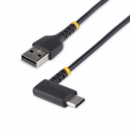 USB-A TO USB-C CHARGING CABLE 15CM RIGHT ANGLE - FAST CHARGE